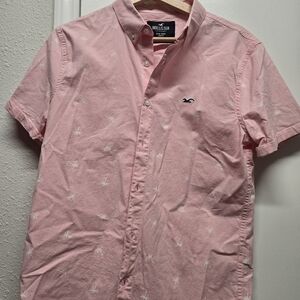 Hollister Men's Light Pink Casual Shirt